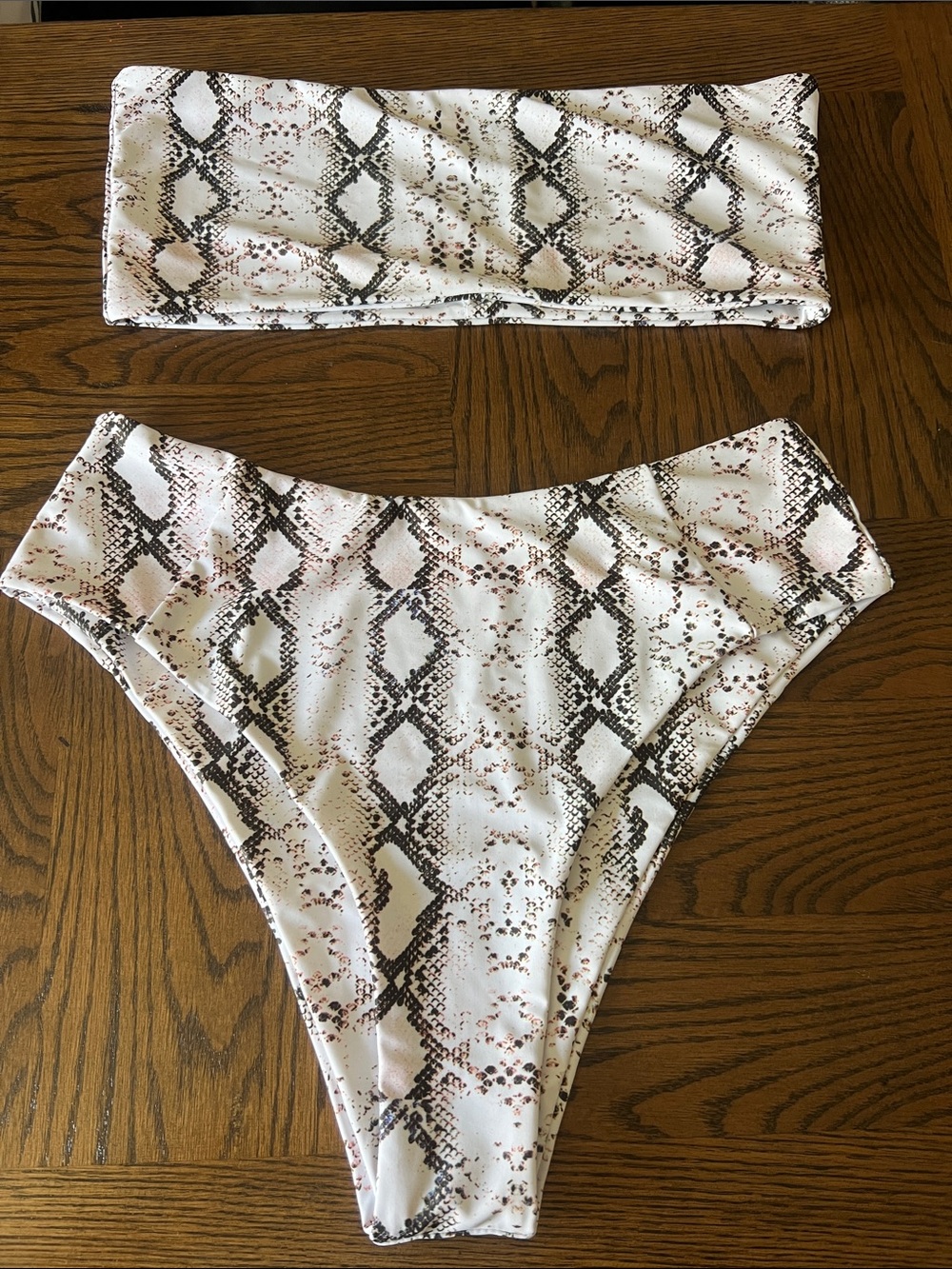 Bandeau Bikini Set High Waisted